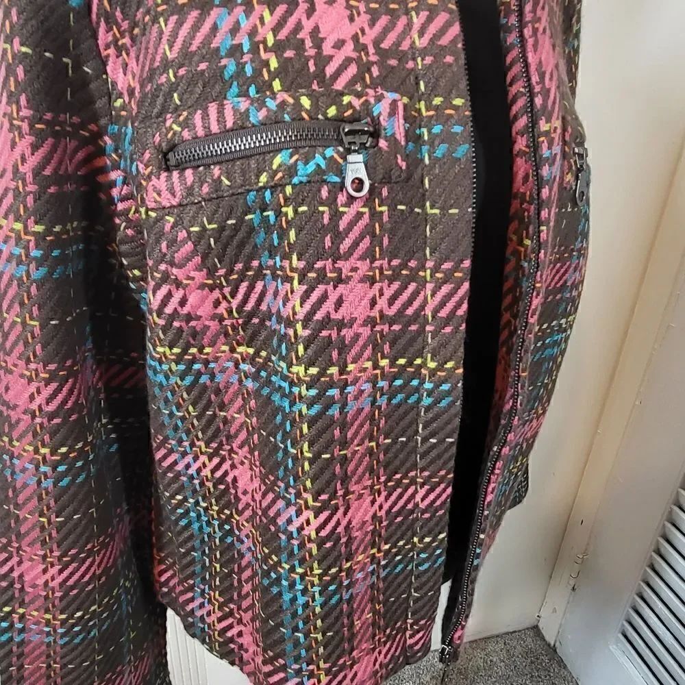 Boston Design Pink & Brown Plaid Jacket - Picture 6 of 9